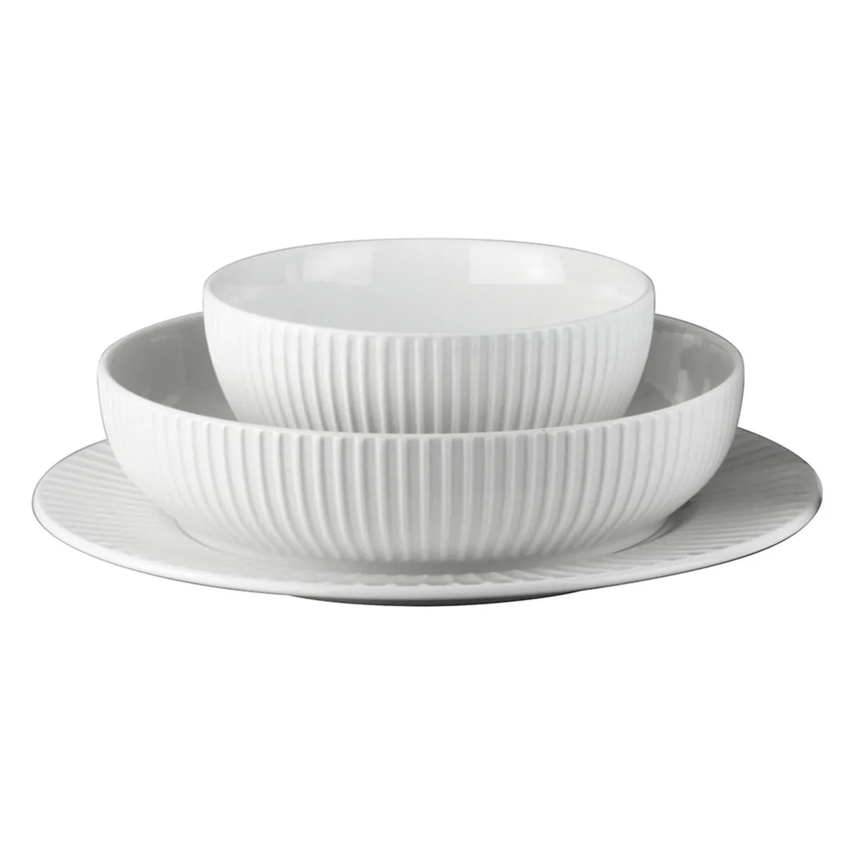 FANTUZZI - Juego de Loza 20 Piezas Porcelana Tutto per Tavola Blanco