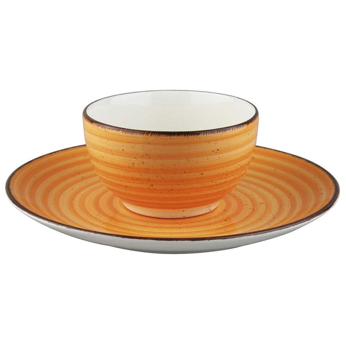 FANTUZZI - Vajilla 16 Piezas Cerámica Tutto per Tavola Naranjo