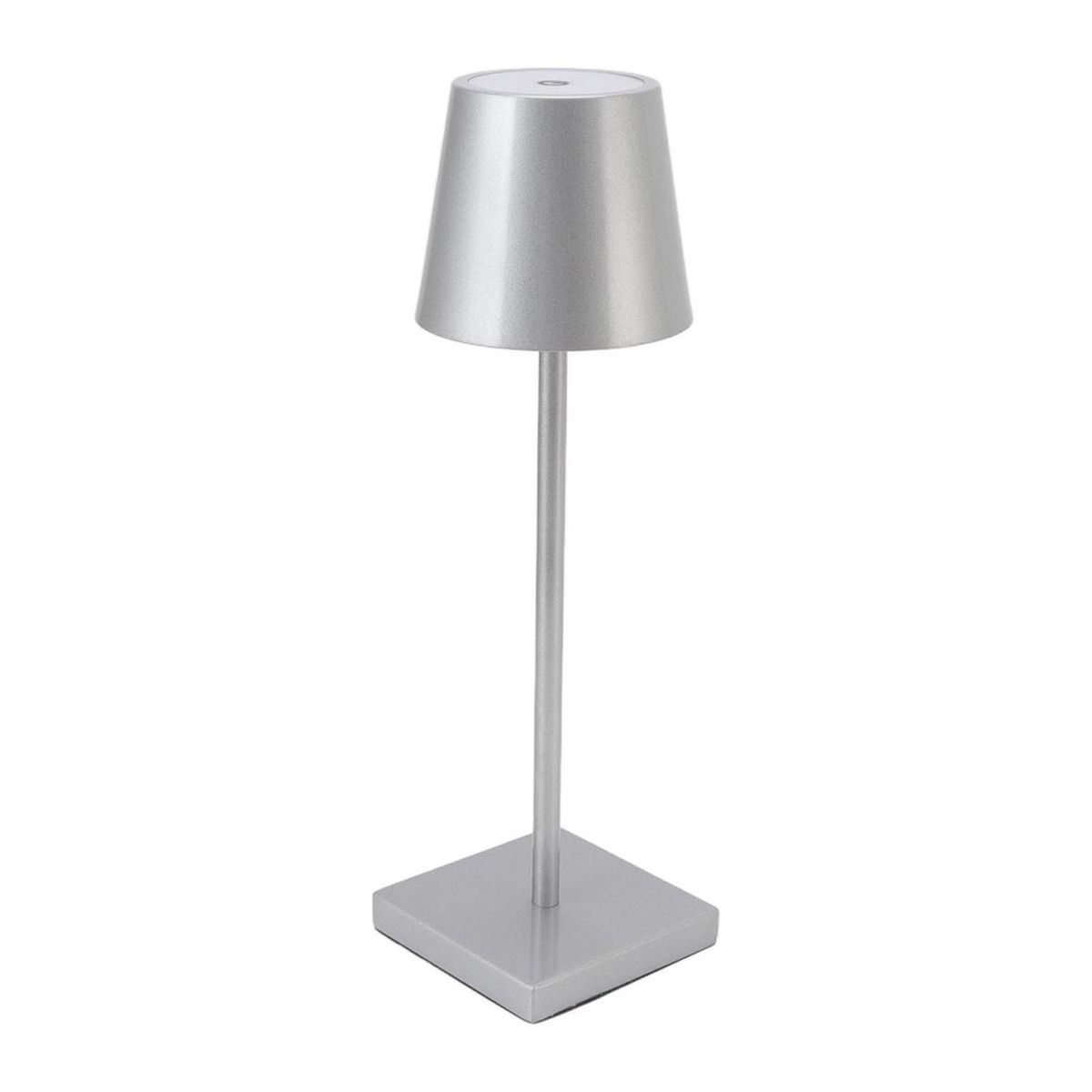 HB - Lámpara Led Mesa Inalámbrica Táctil Gris 11x37.5 cm