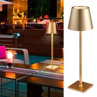 Lámpara Led Mesa Inalámbrica Táctil Amarillo 11x37.5 cm