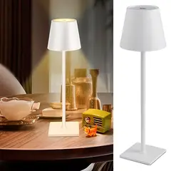 HB - Lámpara Led Mesa Inalámbrica Táctil Blanco 3.5 W 11x37.5 cm