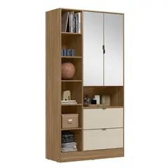 RODLER - Armario Multiuso 2 Puerta(s) 2 Cajón(es) 4 Repisa(s) 92.4x182x39 cm Multicolor