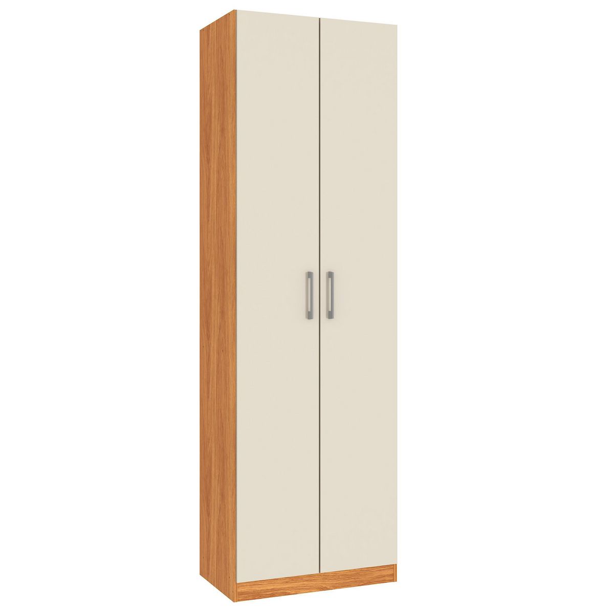 MOBILFRANK - Closet Organizador 2 Puerta(s) 4 Repisa(s) 57x182x35 cm Canela/Blanco