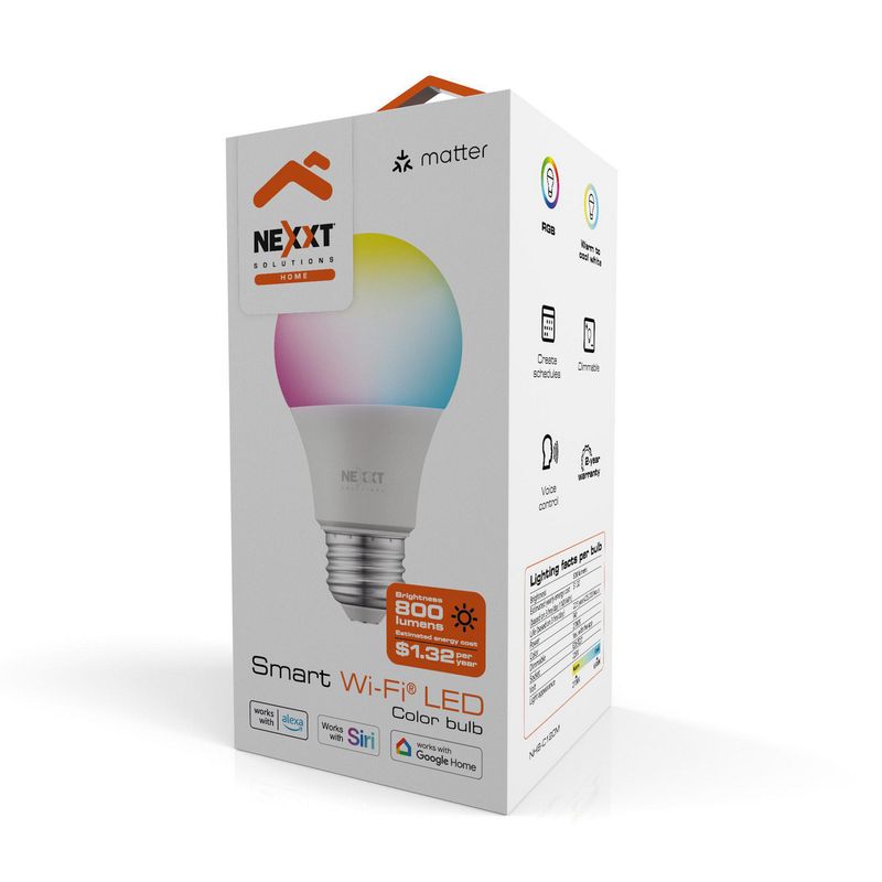 NEXXT SOLUTIONS - Ampolleta Led Wifi 9 W E26<multisep/>E27 800 lm Luz Cálida o fría