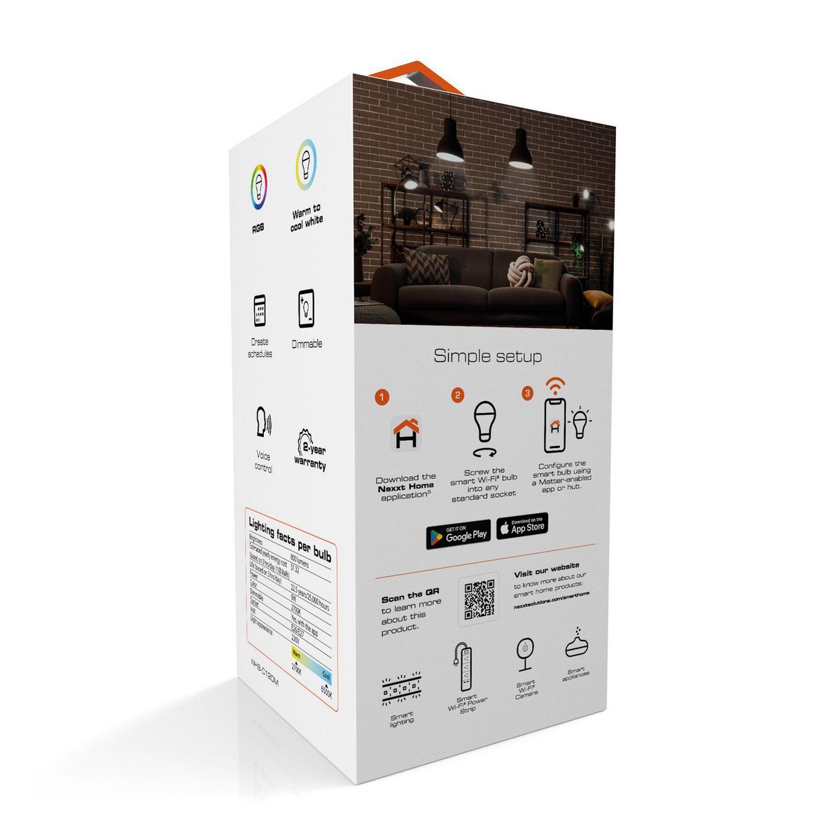 NEXXT SOLUTIONS - Ampolleta Led Wifi 9 W E27 800 lm Luz Neutro