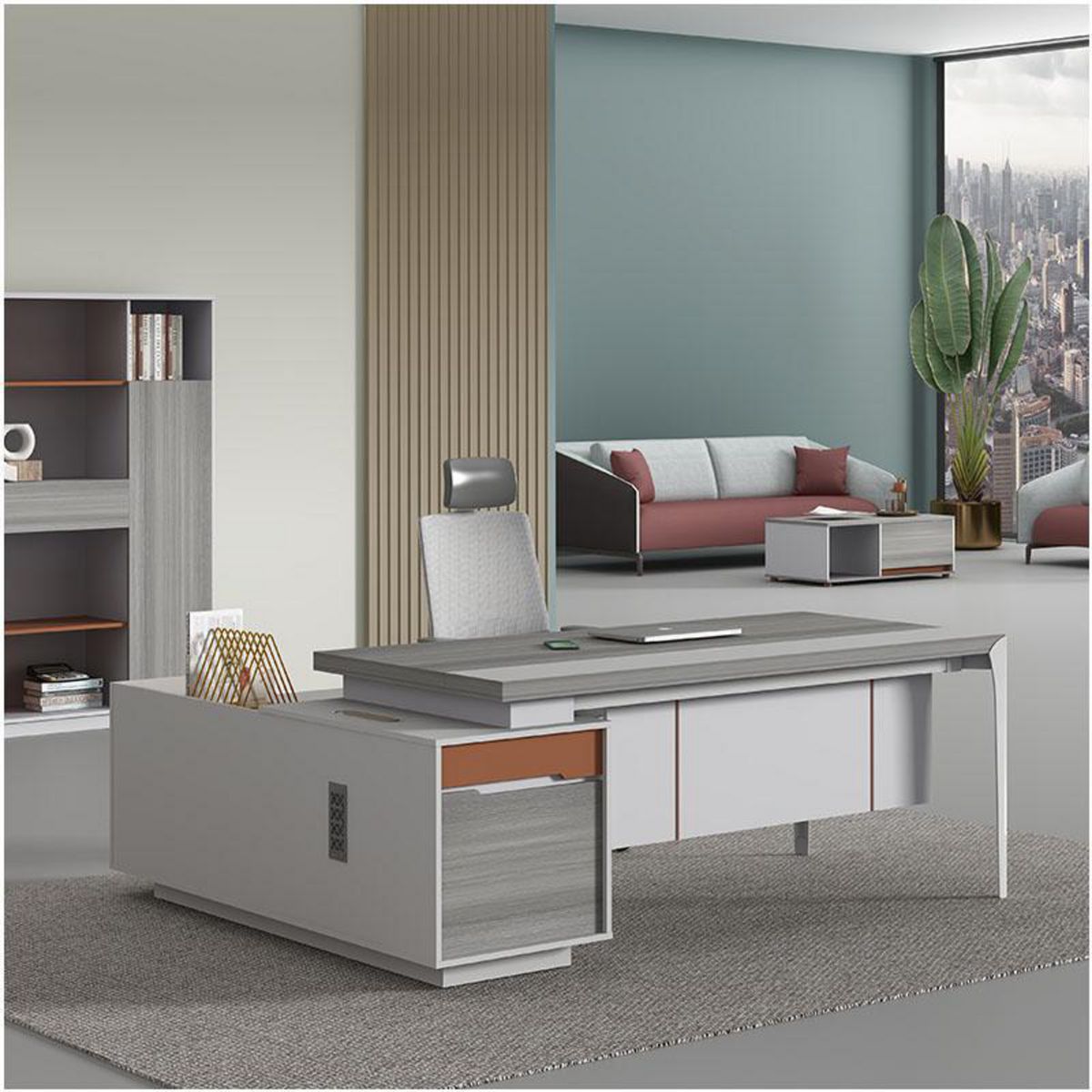 RODLER - Escritorio Invictus Blanco 180x75x160 cm