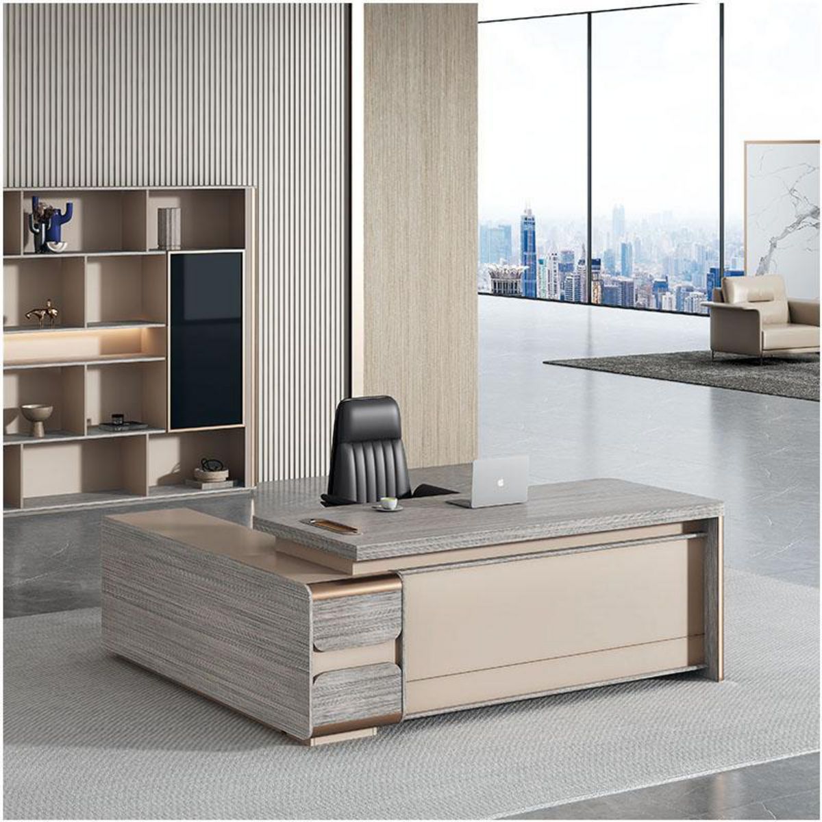 RODLER - Escritorio Mega Sandalo/beige 180x75x165 cm