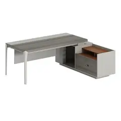 RODLER - Escritorio Fortis Blanco/gris 160x75x160 cm