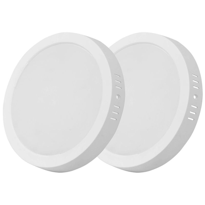 BP ILUMINACION - Pack 2 panel led Plástico Blanco 18 W 21 cm
