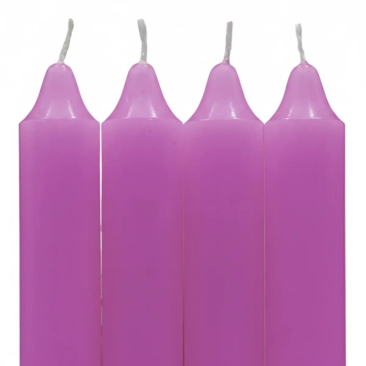 LUMAR - Pack 4 Velas Candelabro Lila