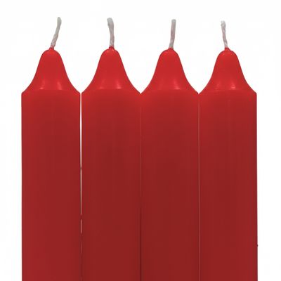Imagen 2 del producto Pack 4 Velas Candelabro Rojo