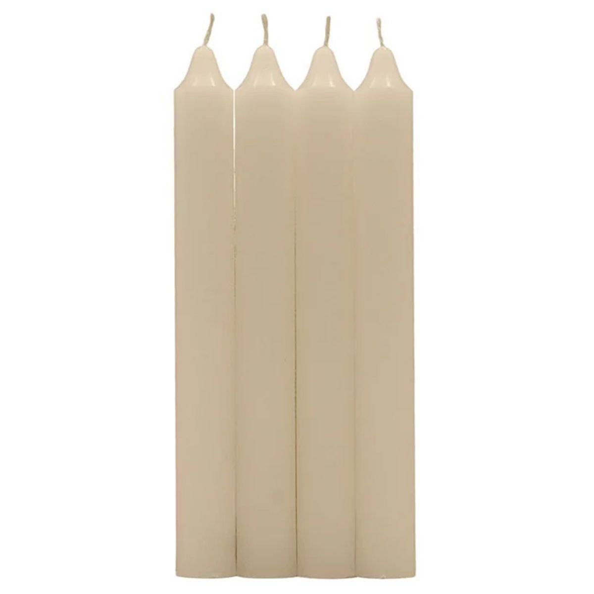 LUMAR - Pack 4 velas candelabro, aroma crema