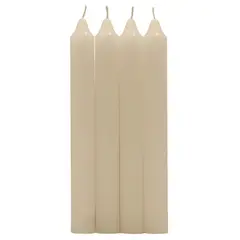 LUMAR - Pack 4 velas candelabro, aroma crema