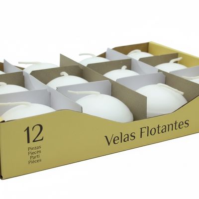 Imagen 2 del producto Pack 12 Velas Flotantes Blanco