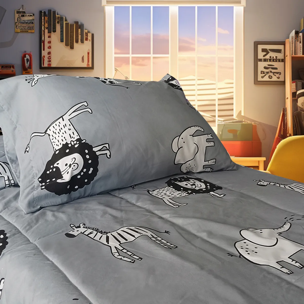 ILLUSIONS - Plumón 1.5 plazas Jungle Variado 