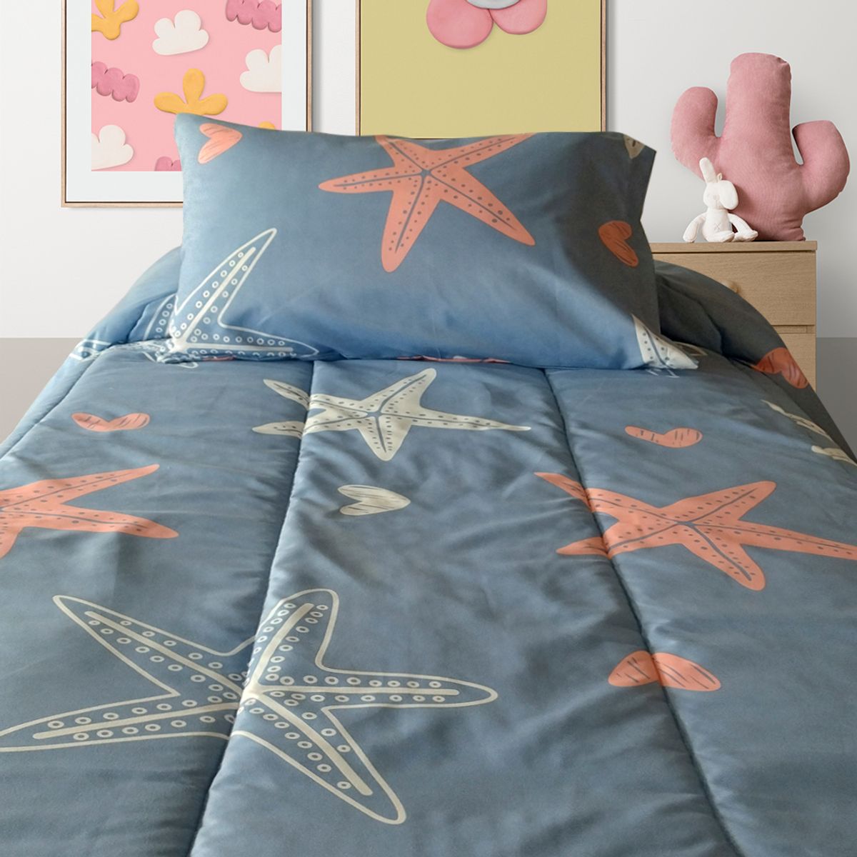 ILLUSIONS - Plumón 1.5 plazas Starfish Variado 