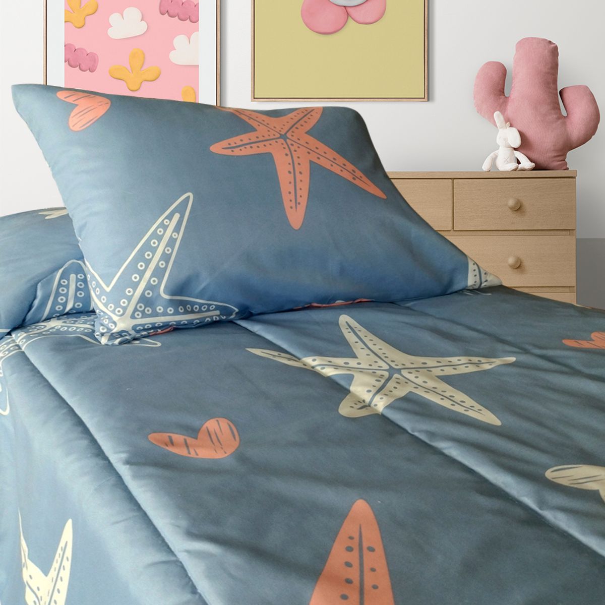 ILLUSIONS - Plumón 1.5 plazas Starfish Variado 