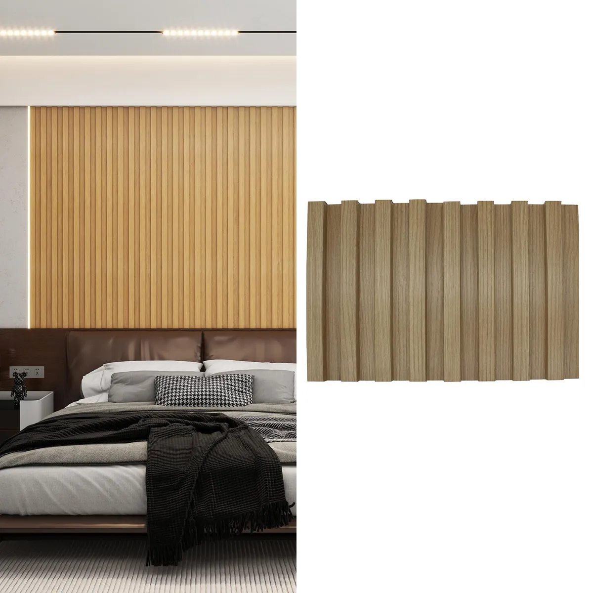 KLIPEN - Revestimiento SPC Muro Decorativo Monaco 15.5x0.9 cm Gris 2.61 m2