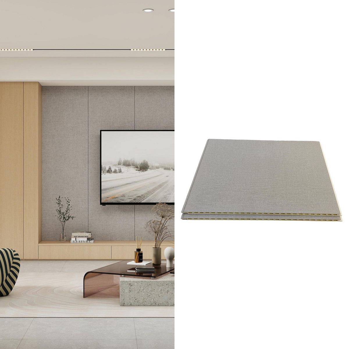 KLIPEN - Panel Alveolar Riviera 40x0.8 cm Gris 2.32 m2