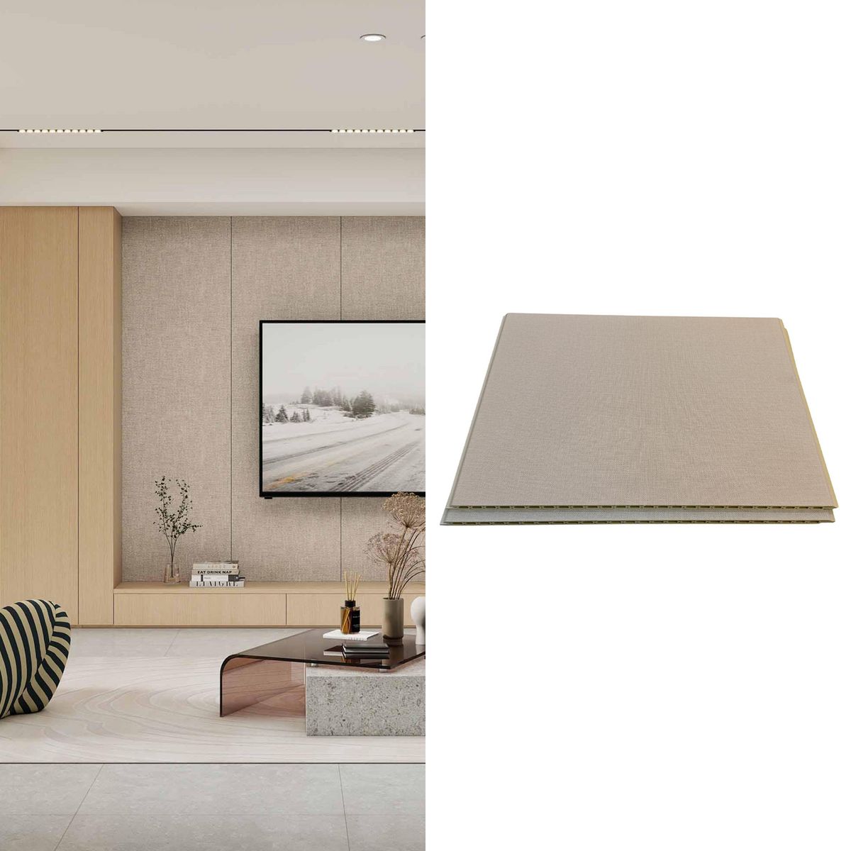 KLIPEN - Panel Alveolar Riviera 40x0.8 cm Gris 2.32 m2