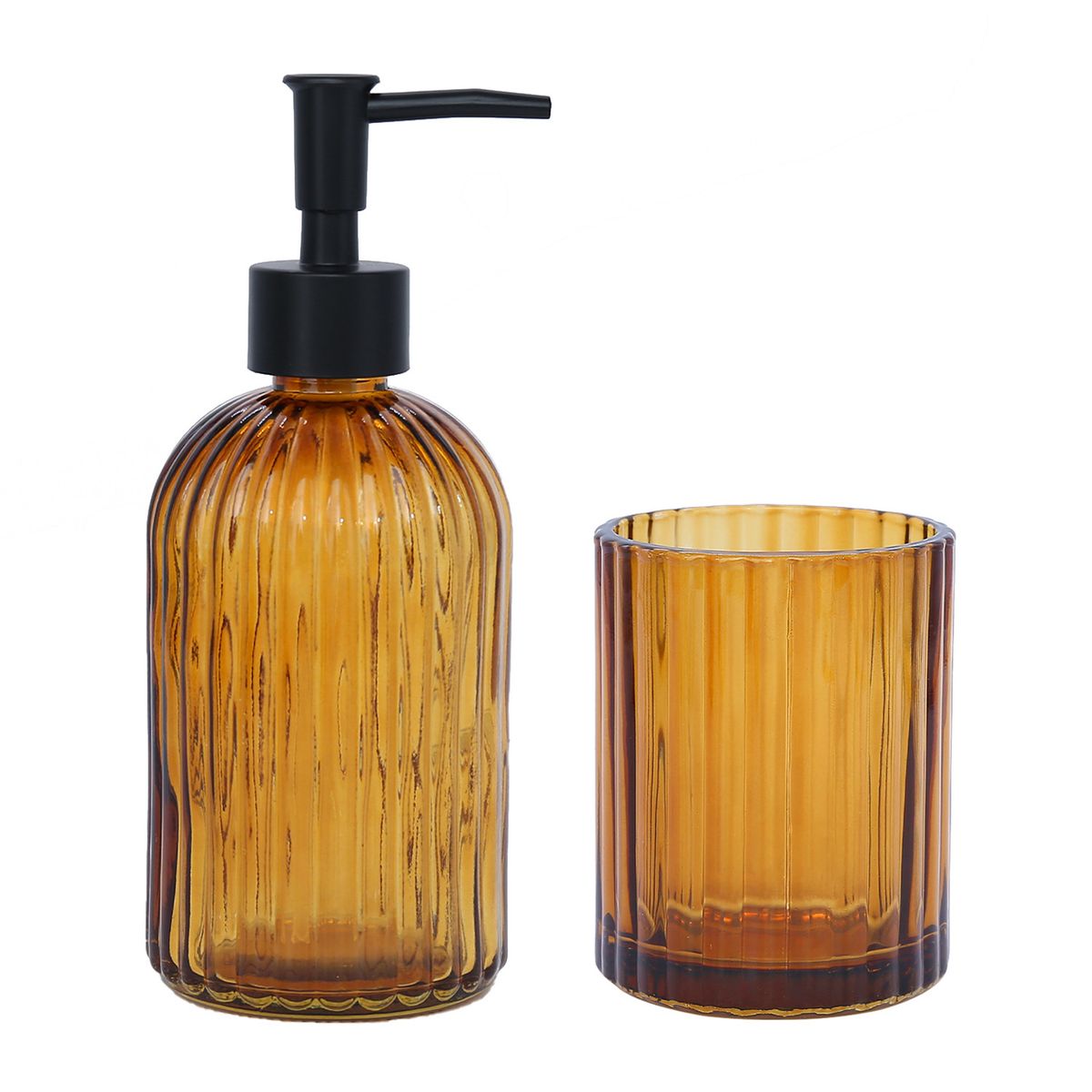 JUST HOME COLLECTION - Set Dispensador Ocre