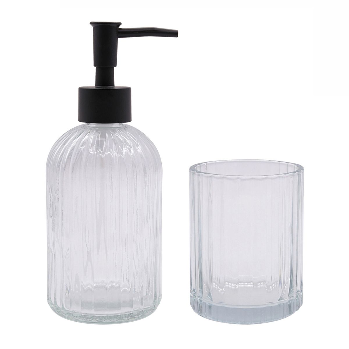 JUST HOME COLLECTION - Set Dispensador Trasparente