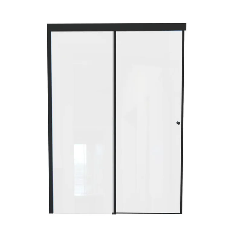 Mampara corredera de 8 mm 110x185 cm negro mate