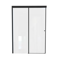 Mampara corredera de 8 mm 110x185 cm negro mate