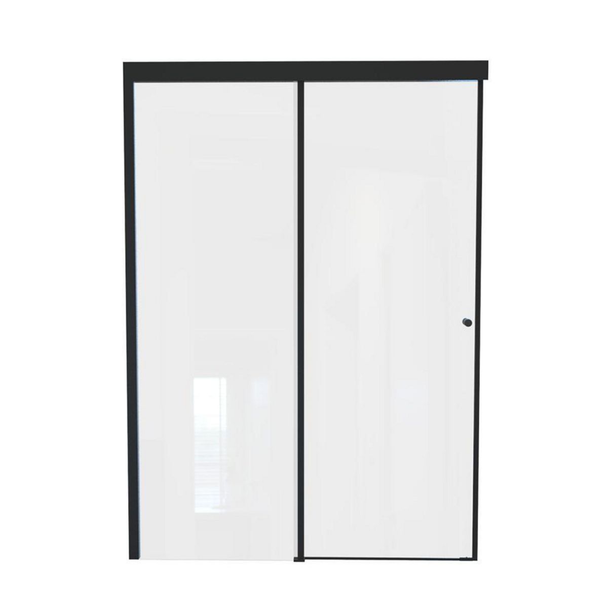 STRETTO - Mampara corredera de 8 mm 120x185 cm negro mate