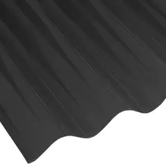 DVP - Plancha Policarbonato no traslucido (Polionda) Negro 0,7mm 0,81x2,5 m