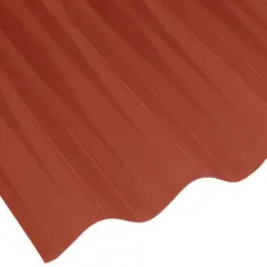 DVP - Plancha Policarbonato no traslucido (Polionda) Rojo 0,7mm 0,81x2 m