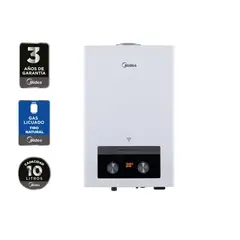 MIDEA - Calefón Gas Licuado 10 Litros Tiro Natural Ionizado