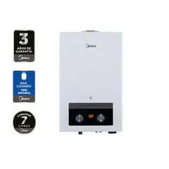 MIDEA - Calefón Gas Licuado 7 Litros Tiro Natural Ionizado