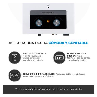 Imagen 2 del producto Calefón Gas Licuado 13 Litros Tiro Natural Ionizado