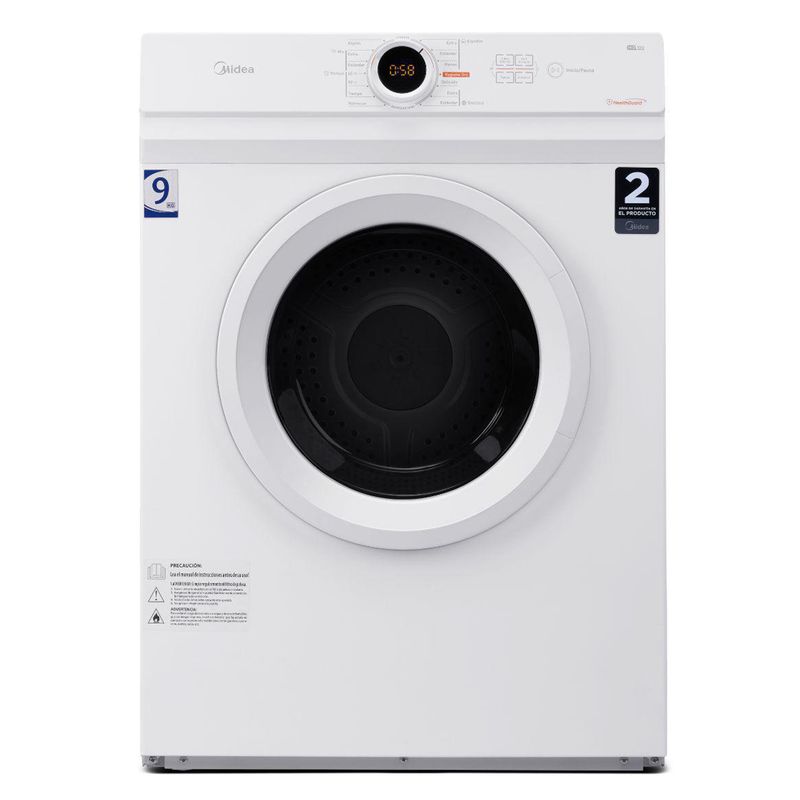 MIDEA - Secadora 10 kg Carga Frontal con Evacuación Blanco MD100A100/W2