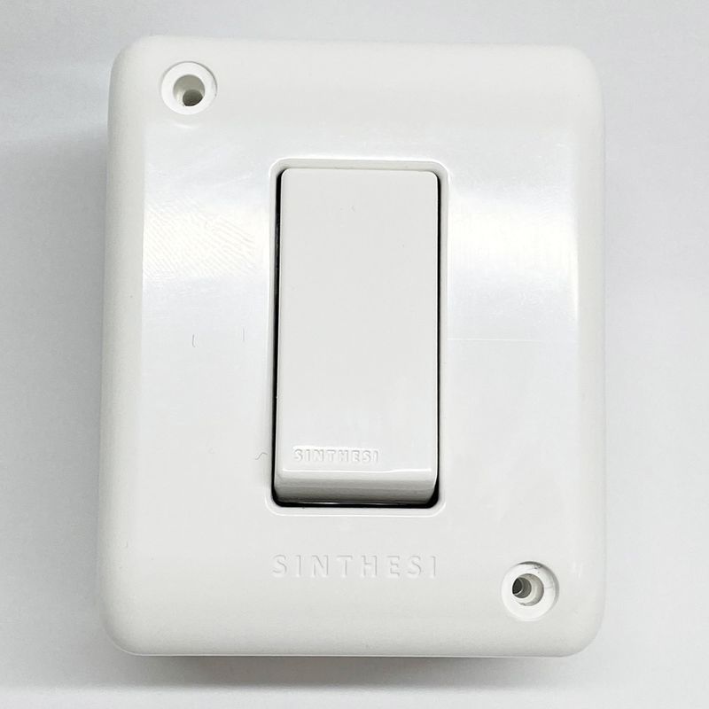SINTHESI - Casquete interruptor 9/12 simple armado S17 blanco