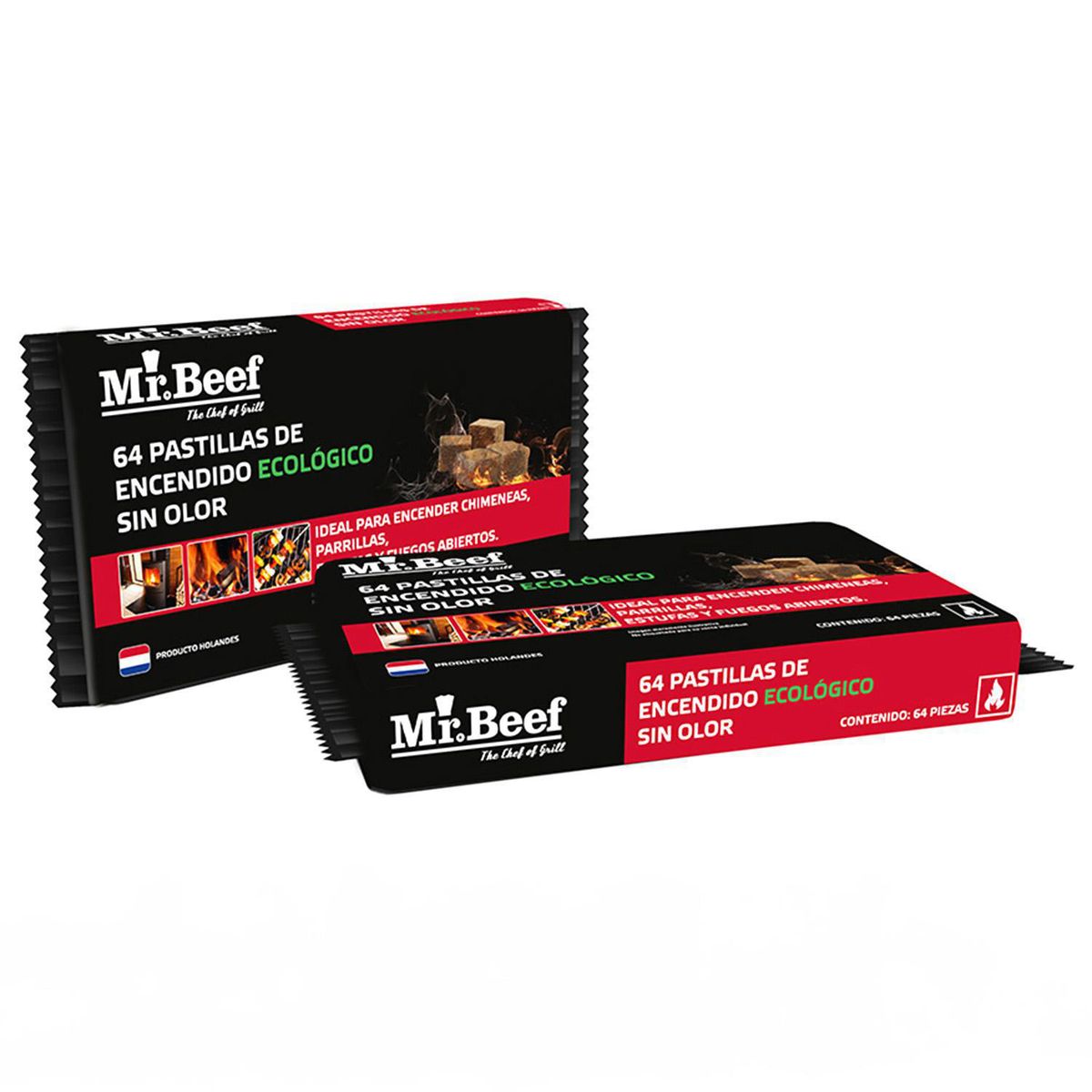 MR BEEF - Pastillas de encendido Eco 64 unidades