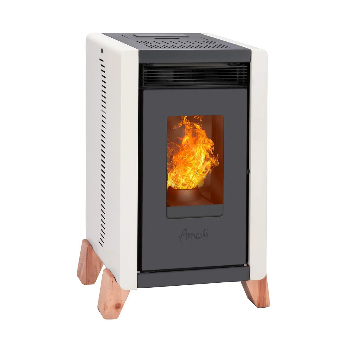 AMESTI - Estufa Pellet Bambu 6000 Blanca 