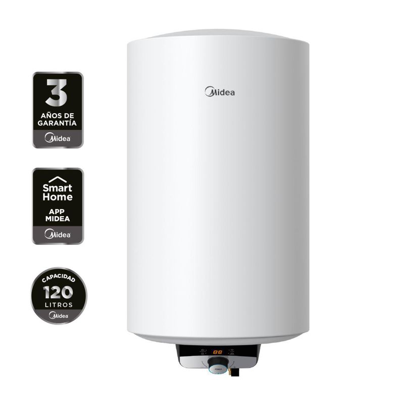 MIDEA - Termo Eléctrico con Wifi Eléctrico 120 Litros 2.2 kW de Muro