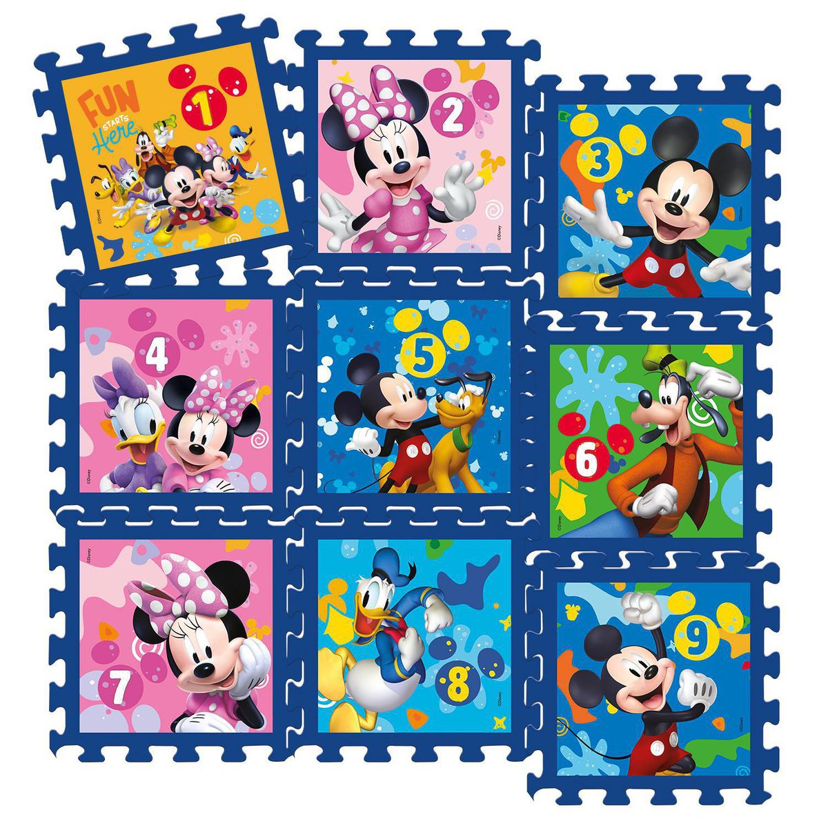 DISNEY - Piso Infantil Disney 10x30 cm Goma Multicolor