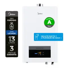 MIDEA - Calefón Gas Licuado 13 Litros Tiro Forzado Ionizado