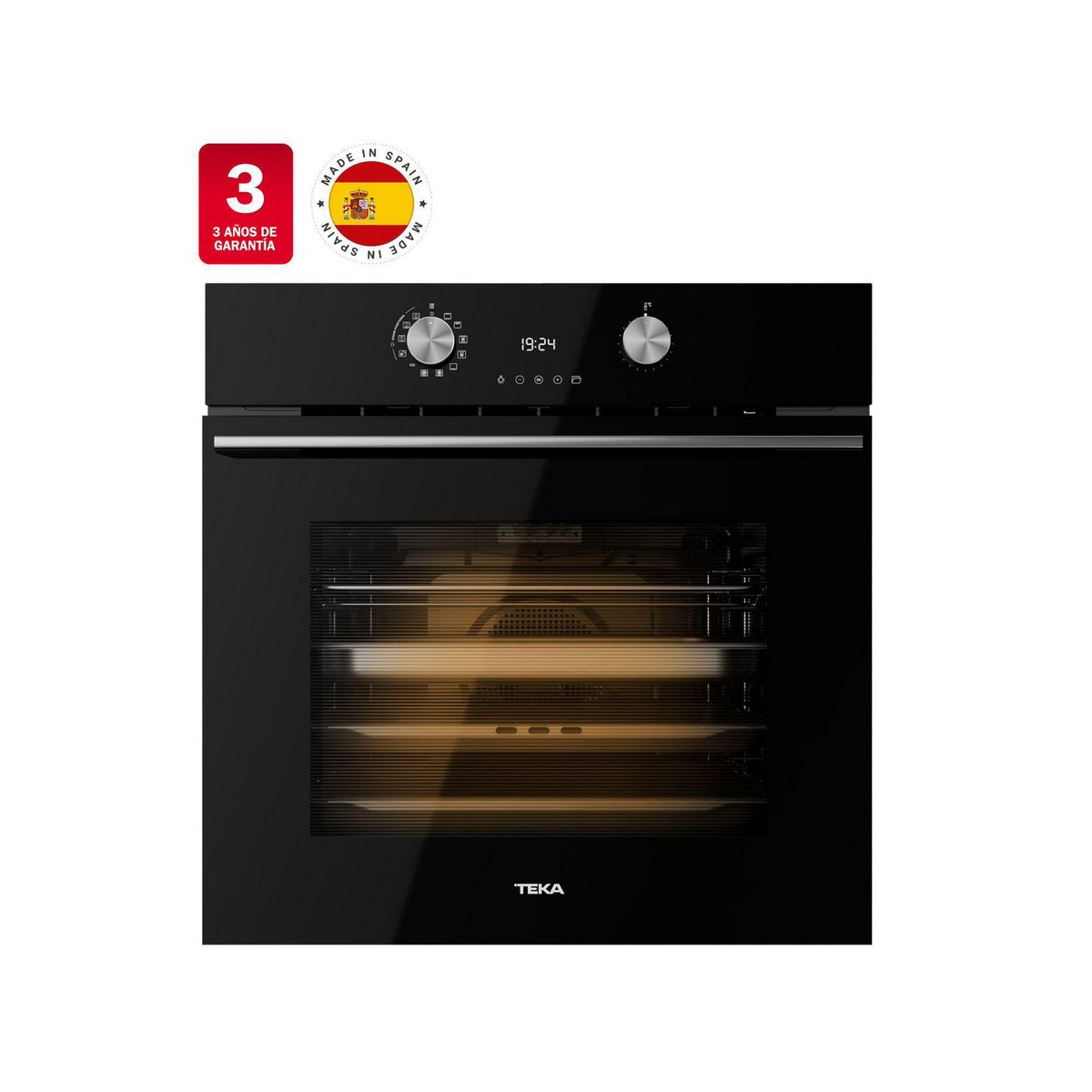 TEKA - Hono Eléctrico Empotrado 63 Litros HLB 8550 SC BK