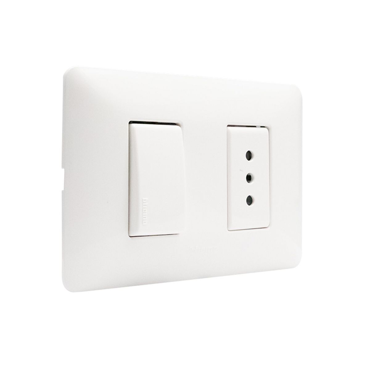 BTICINO - Placa armada 10A + Int 9/12 Blanco Matix