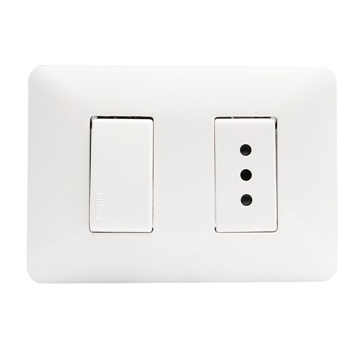 BTICINO - Placa armada 10A + Int 9/12 Blanco Matix