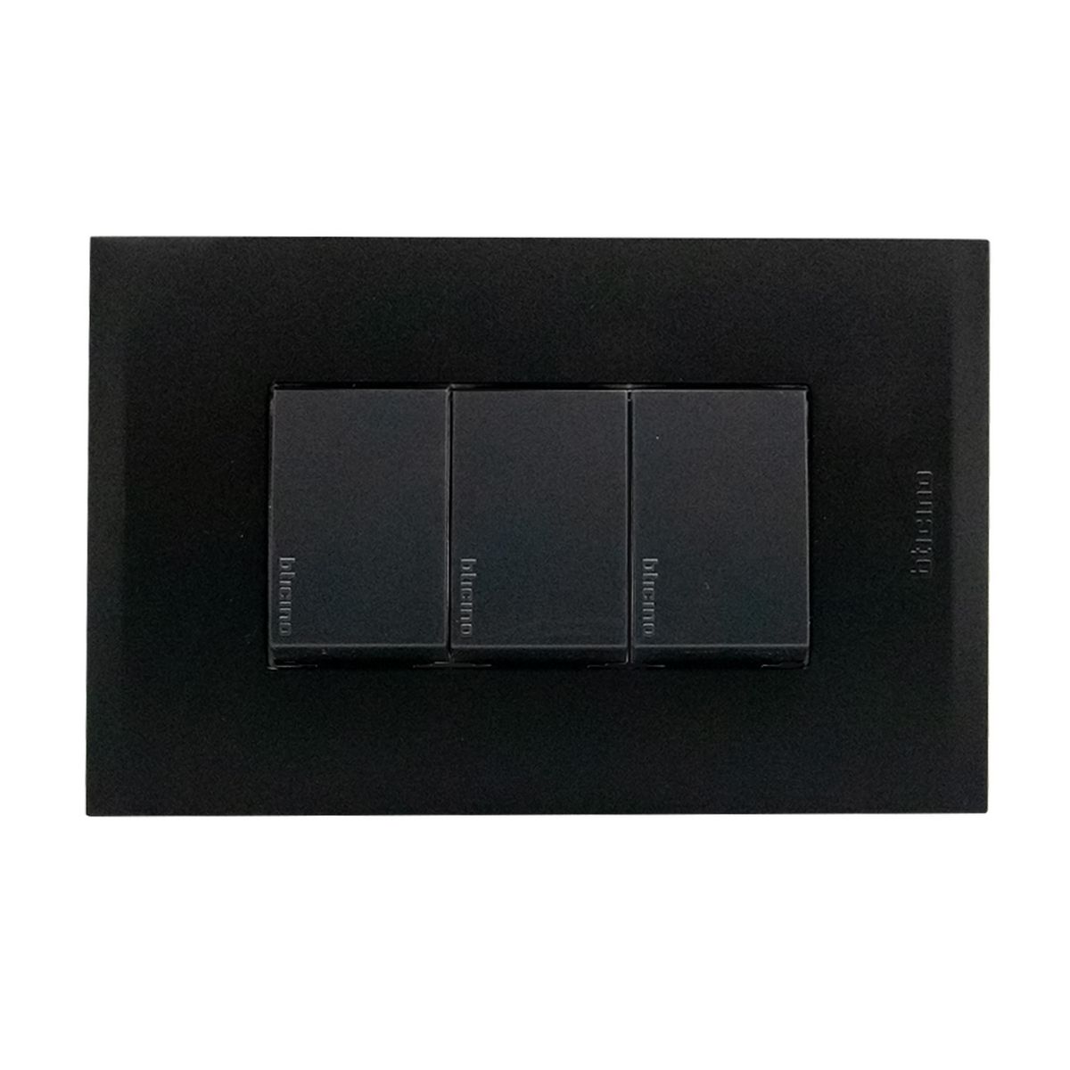 BTICINO - Interruptor triple conmutador (9/24) Black Nobile