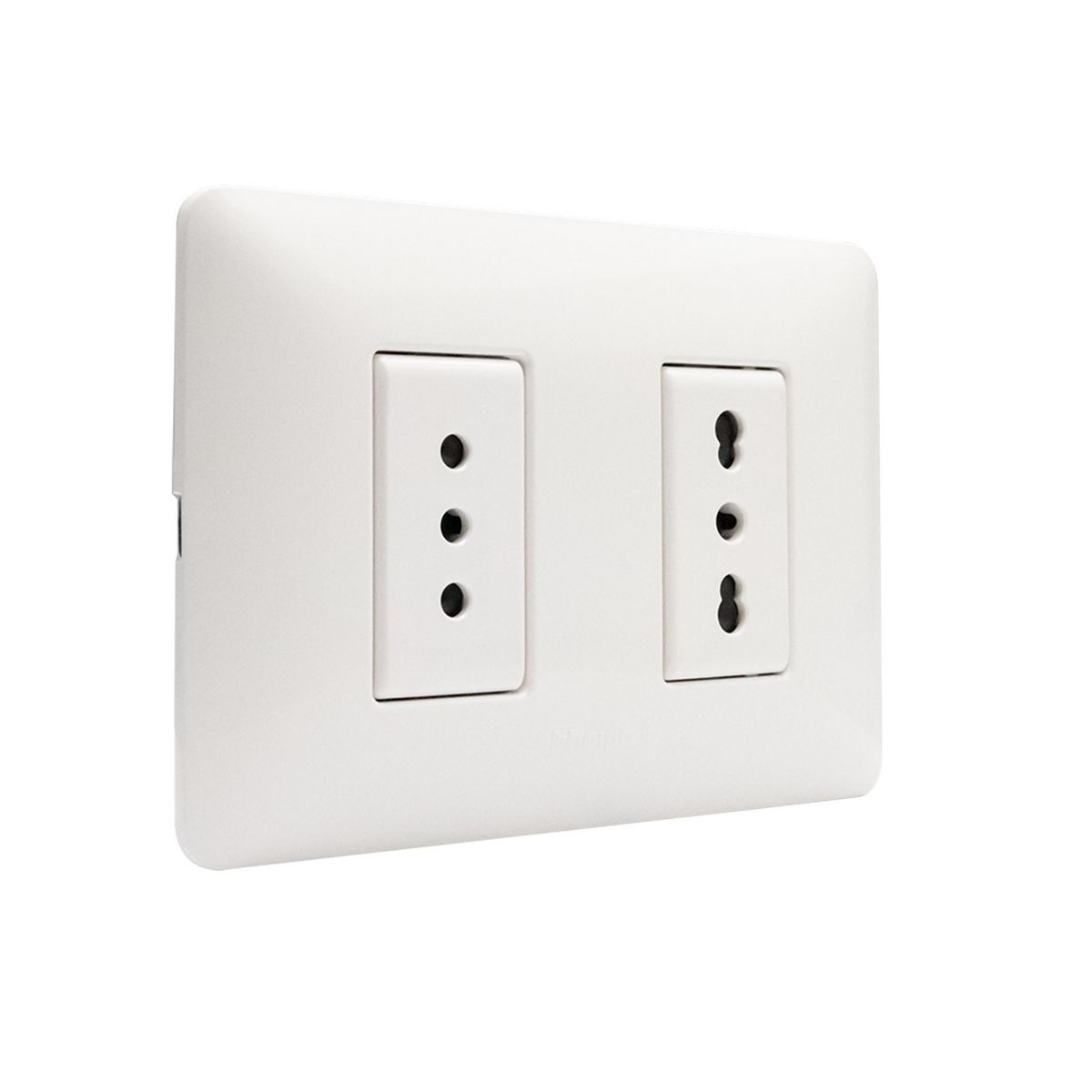 BTICINO - Placa armada 10A + 10/16A Blanco Matix