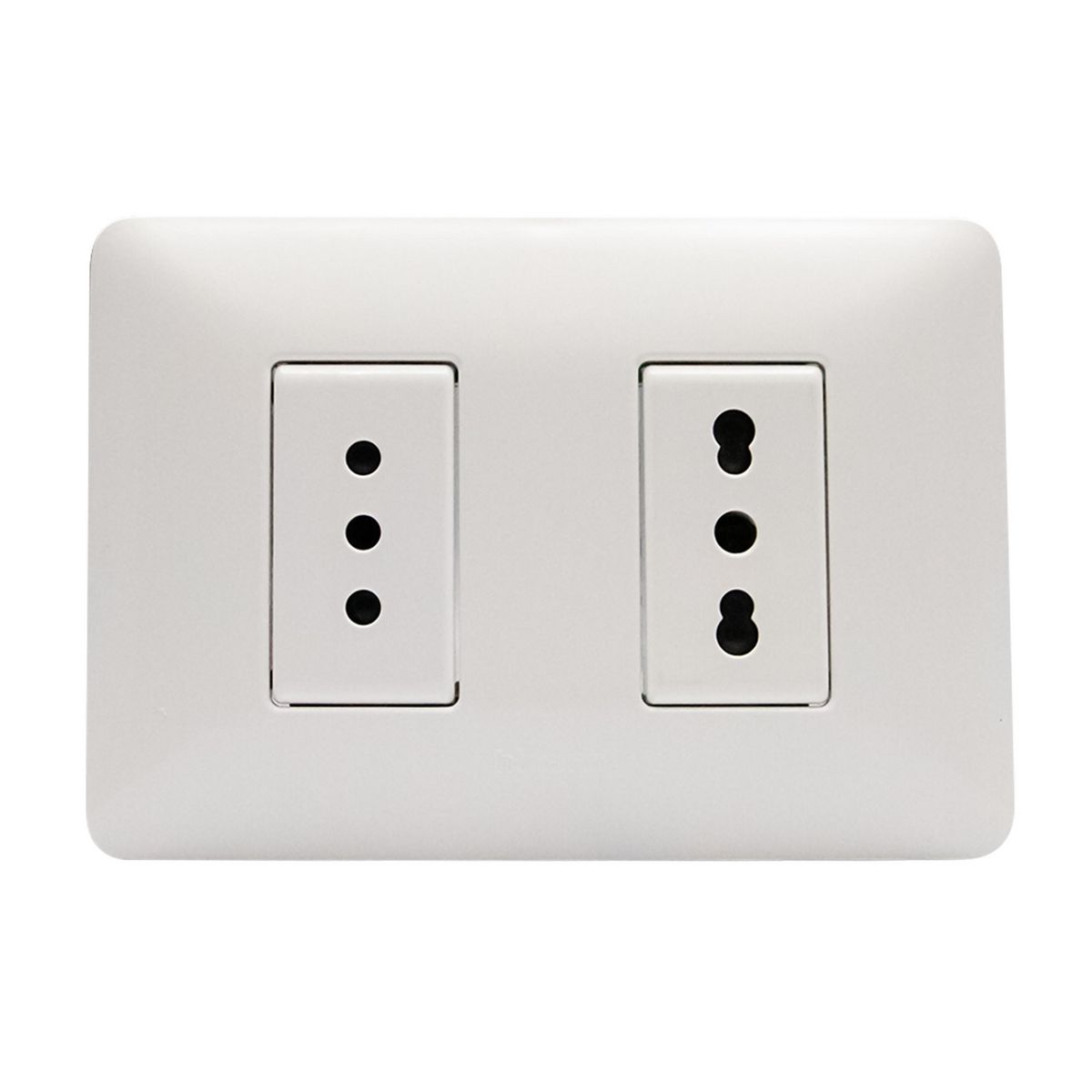 BTICINO - Placa armada 10A + 10/16A Blanco Matix