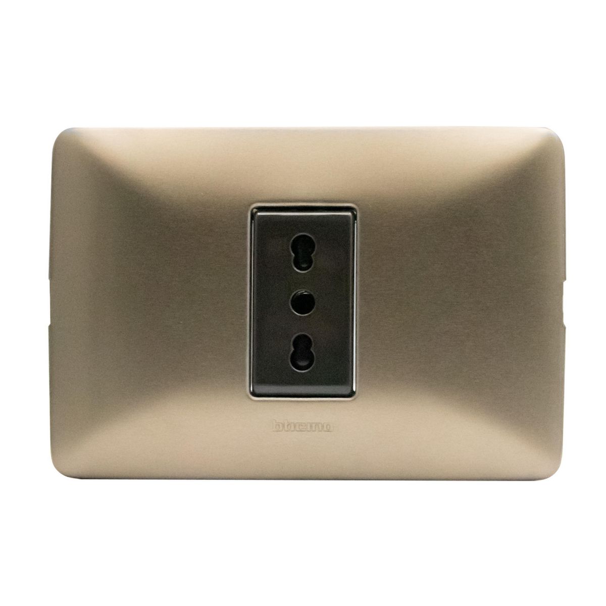 BTICINO - Placa simple 10/16A Titanio Matix