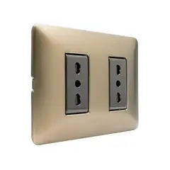 BTICINO - Placa doble 10/16A Titanio Matix