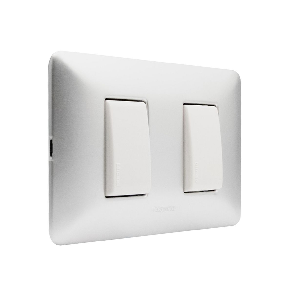 BTICINO - Interruptor armado 9/12 + 9/24 Aluminio Matix